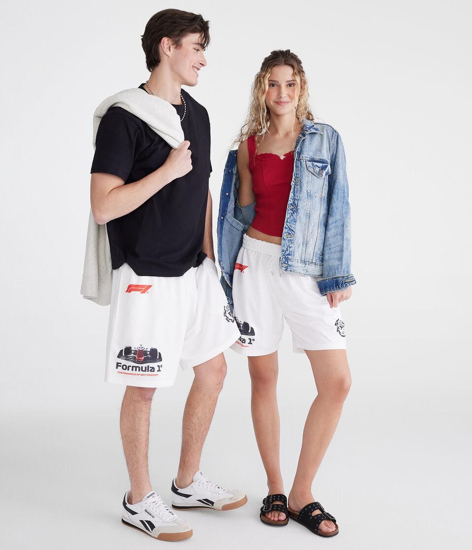 Aéropostale Formula 1® Pinnacle Of Motorsport Mesh Shorts 6" Bleach