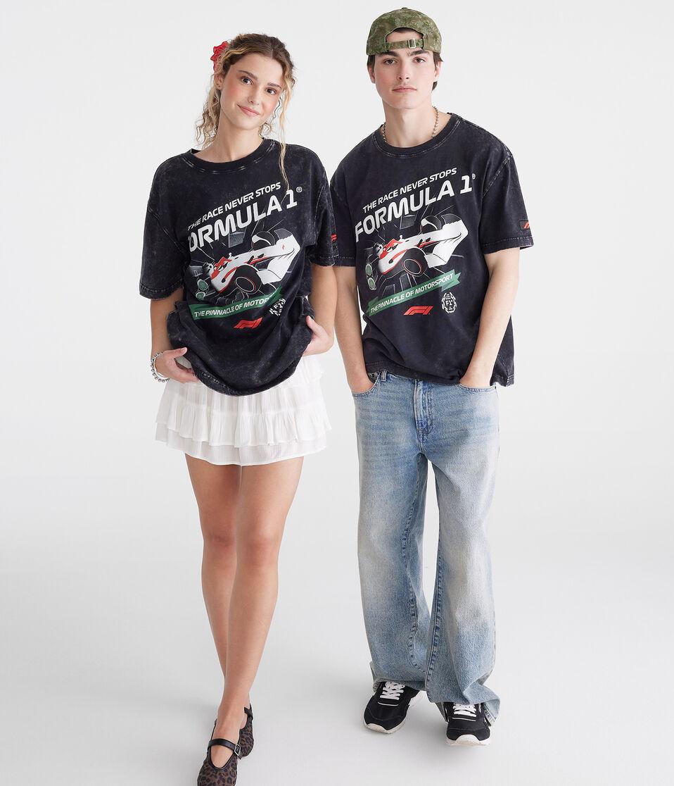 Aéropostale Formula 1® Race Never Stops Relaxed Graphic Tee Grey