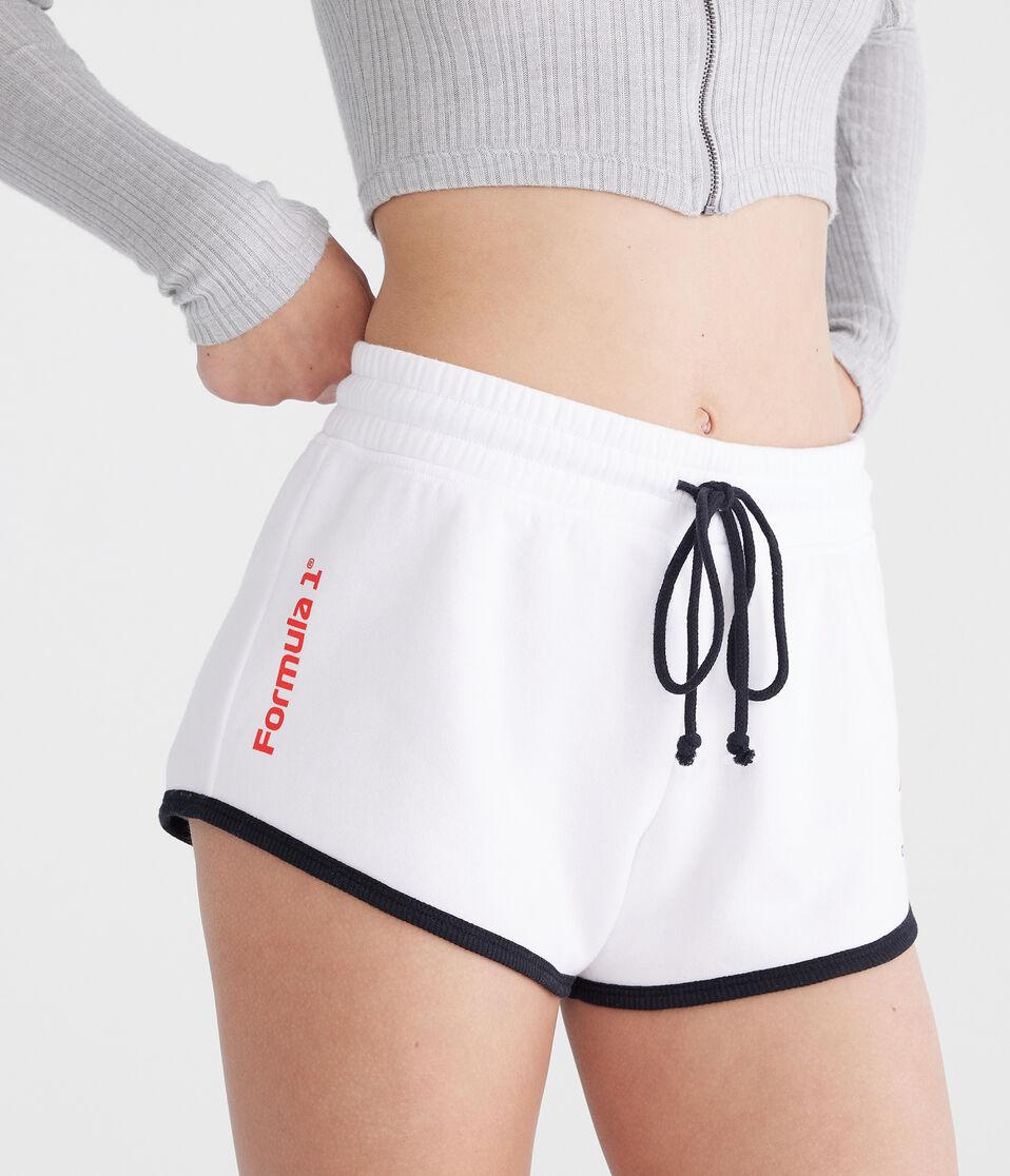 aéropostale Formula 1® Racing Championship High-Rise Fleece Shorts white