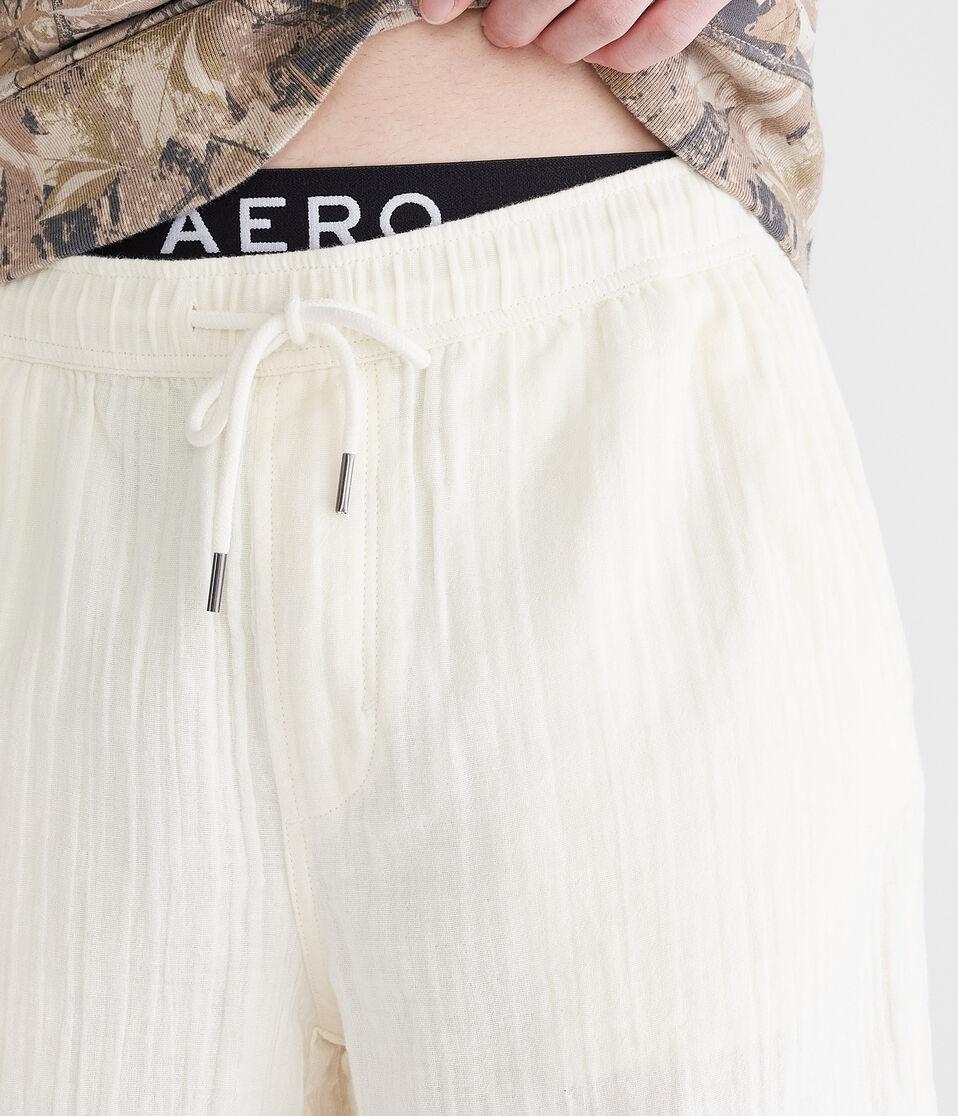 Aéropostale Gauze All Day Jogger Shorts 7" Stark White
