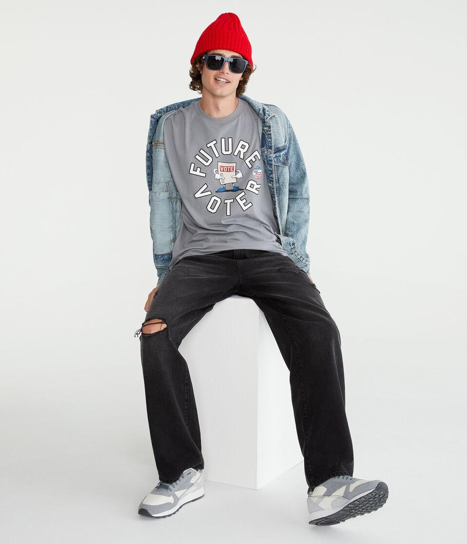 Aéropostale GLOBAL CITIZEN® Future Voter Graphic Tee Dark Chocolate