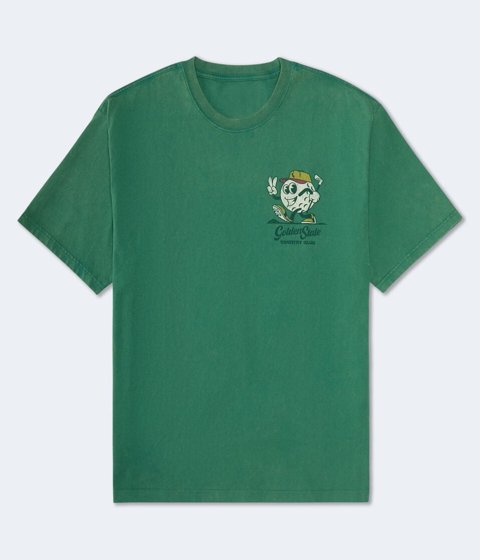 Aéropostale Golden State Country Club Graphic Tee Green