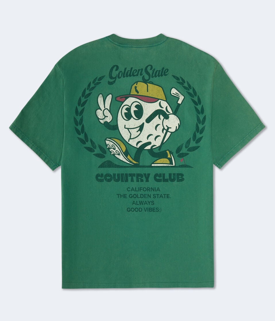 aéropostale Golden State Country Club Graphic Tee green