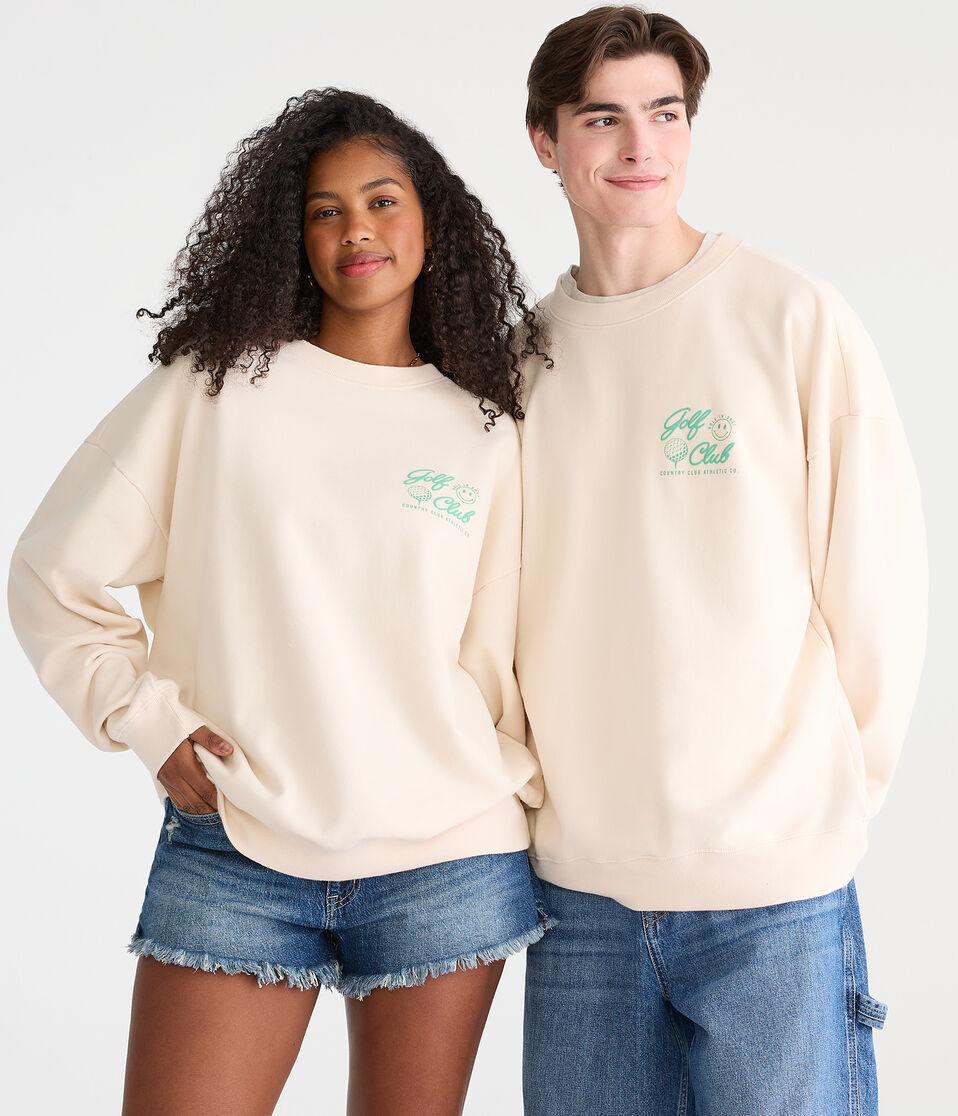 Aéropostale Golf Club Essentials Crew Sweatshirt Soft Cream