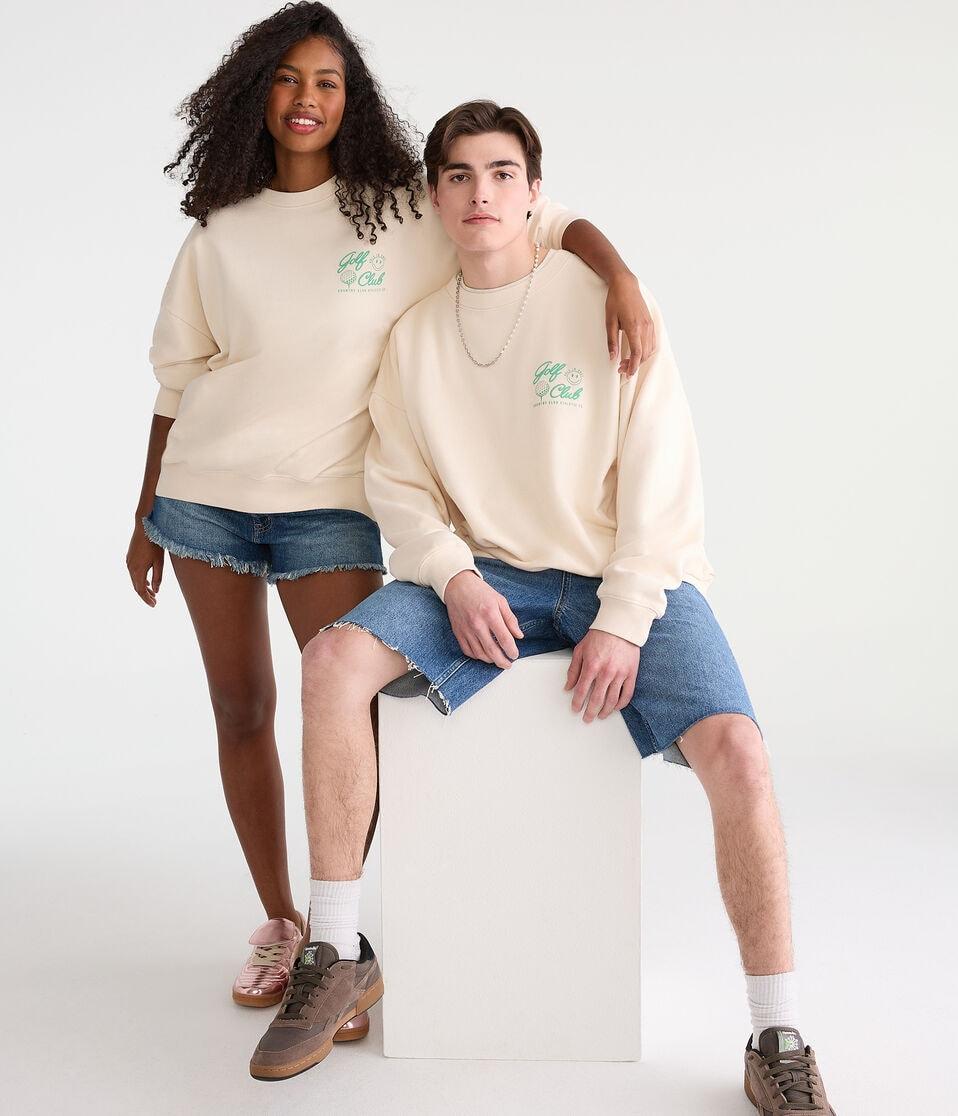 Aéropostale Golf Club Essentials Crew Sweatshirt Soft Cream