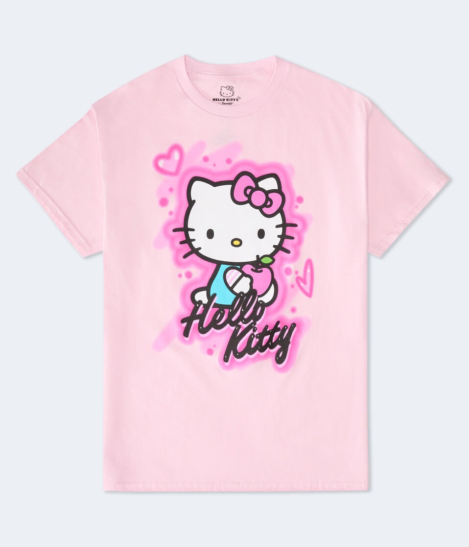 aéropostale Hello Kitty Airbrush Oversized Graphic Tee pink