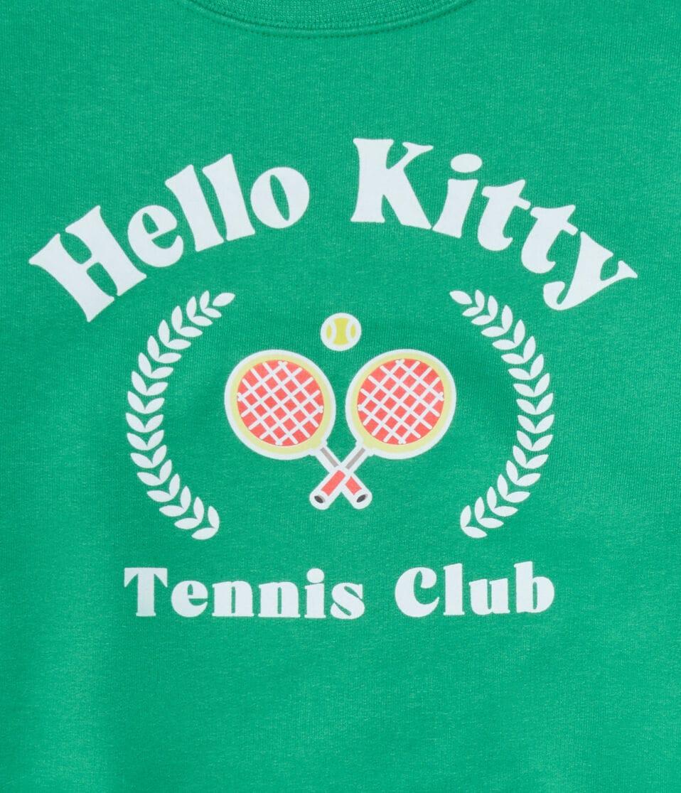 Aéropostale Hello Kitty Tennis Club Crew Sweatshirt Green