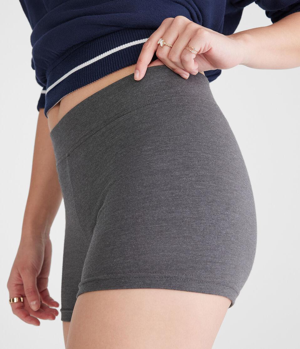 Aéropostale High-Rise Booty Shorts Charcoal Heather Grey
