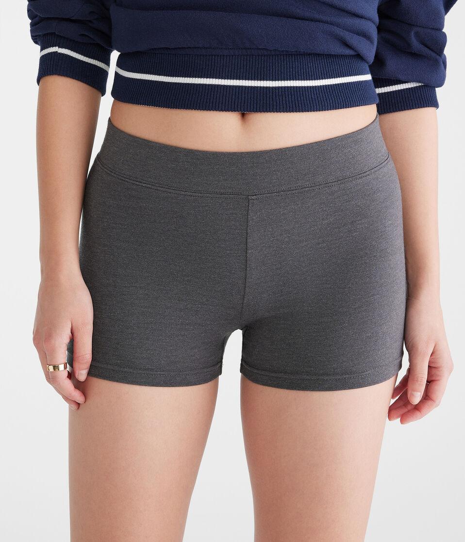 aéropostale High-Rise Booty Shorts charcoal heather grey