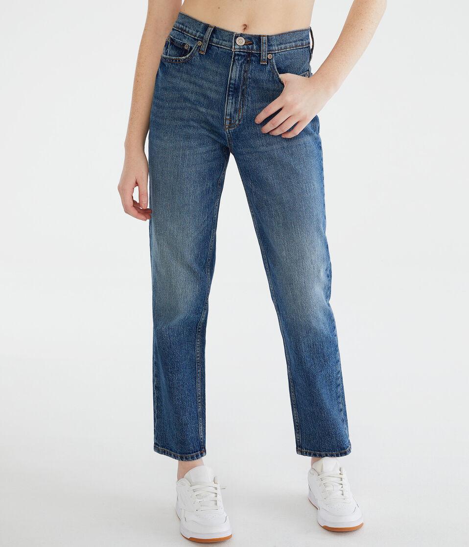 Aéropostale High-Rise Straight Ankle Jean Dark Wash