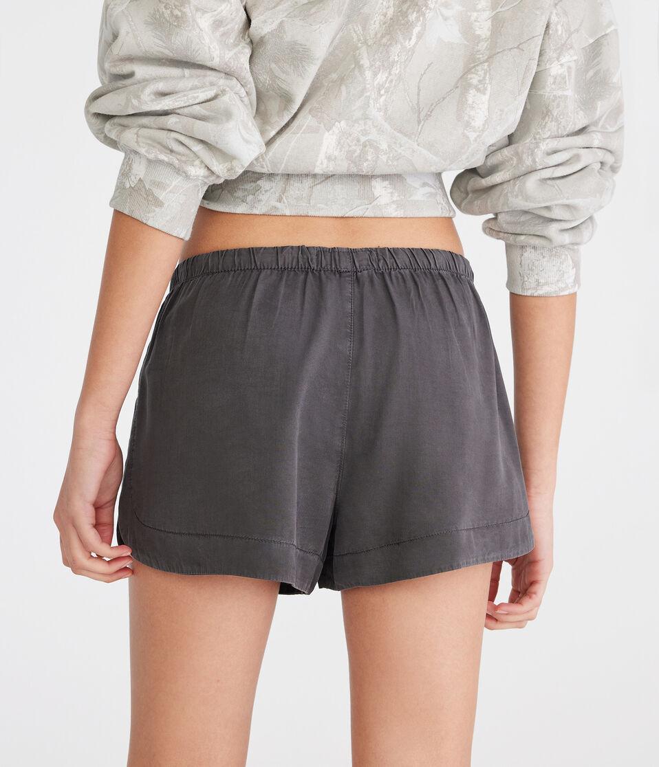 Aéropostale High-Rise Washed Dolphin Shorts Whale Grey