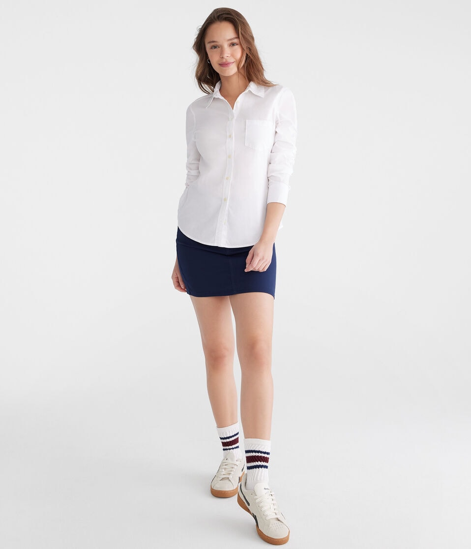 Aéropostale High-Waisted 16" Uniform Skirt Navy Prep