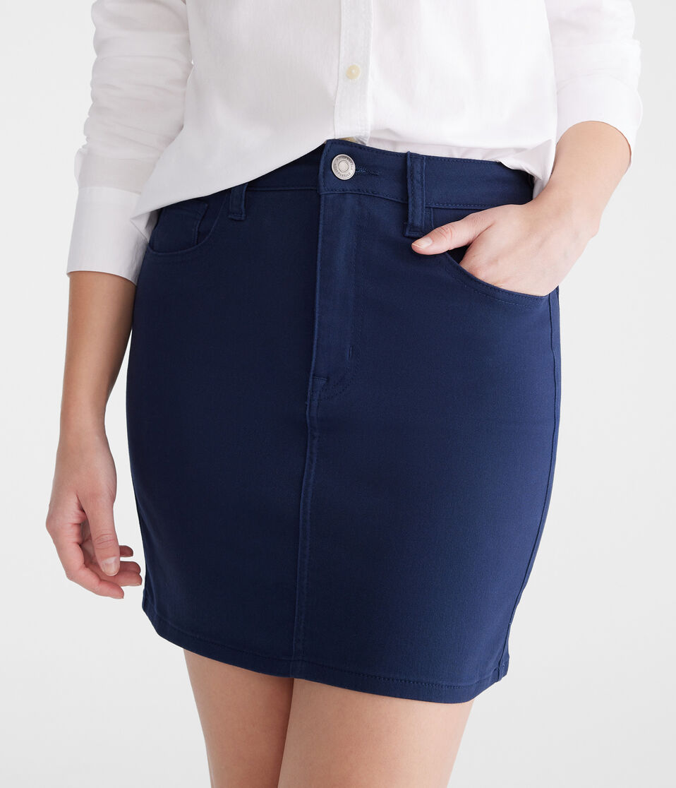 Aéropostale High-Waisted 16" Uniform Skirt Navy Prep