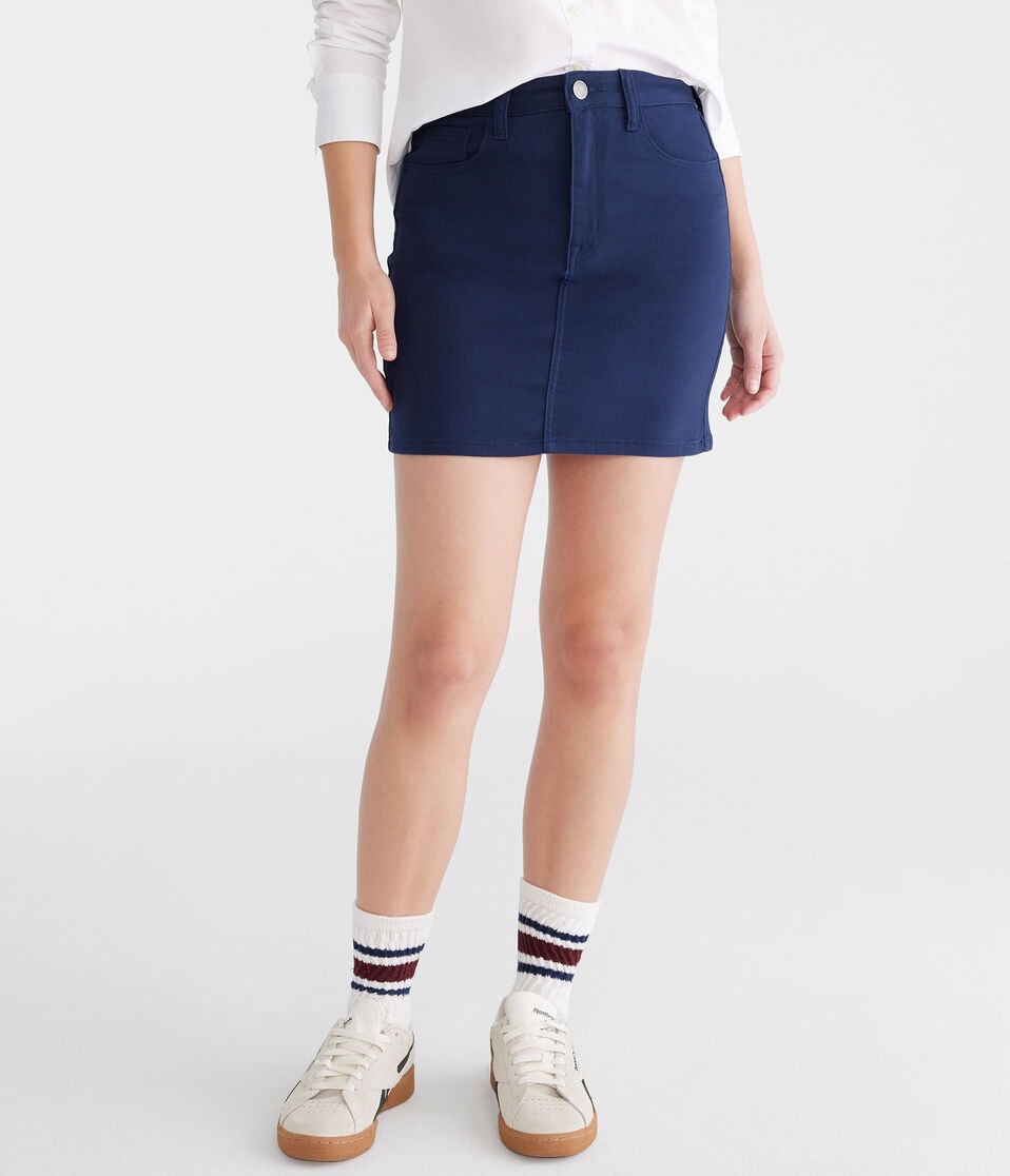 aéropostale High-Waisted 16" Uniform Skirt navy prep