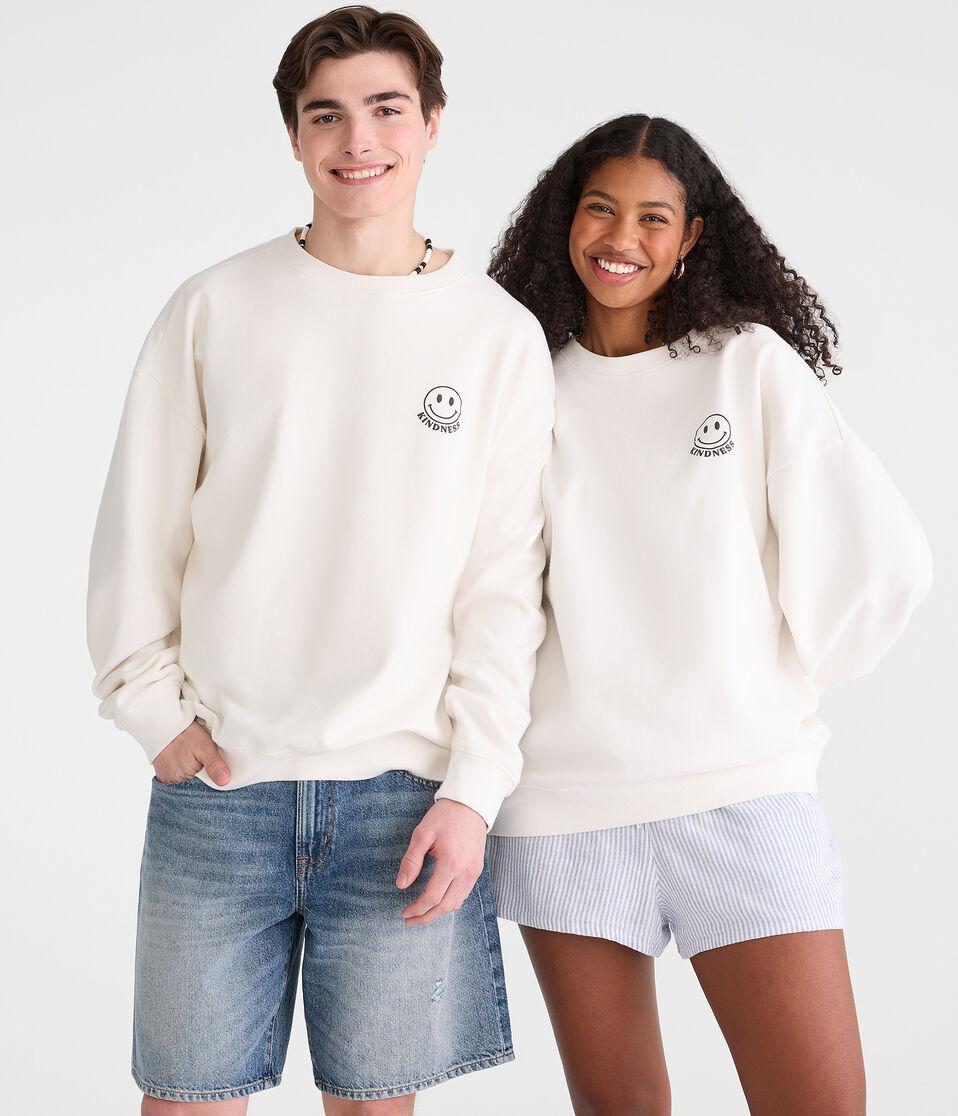 Aéropostale Kind People Essentials Crew Sweatshirt Cream