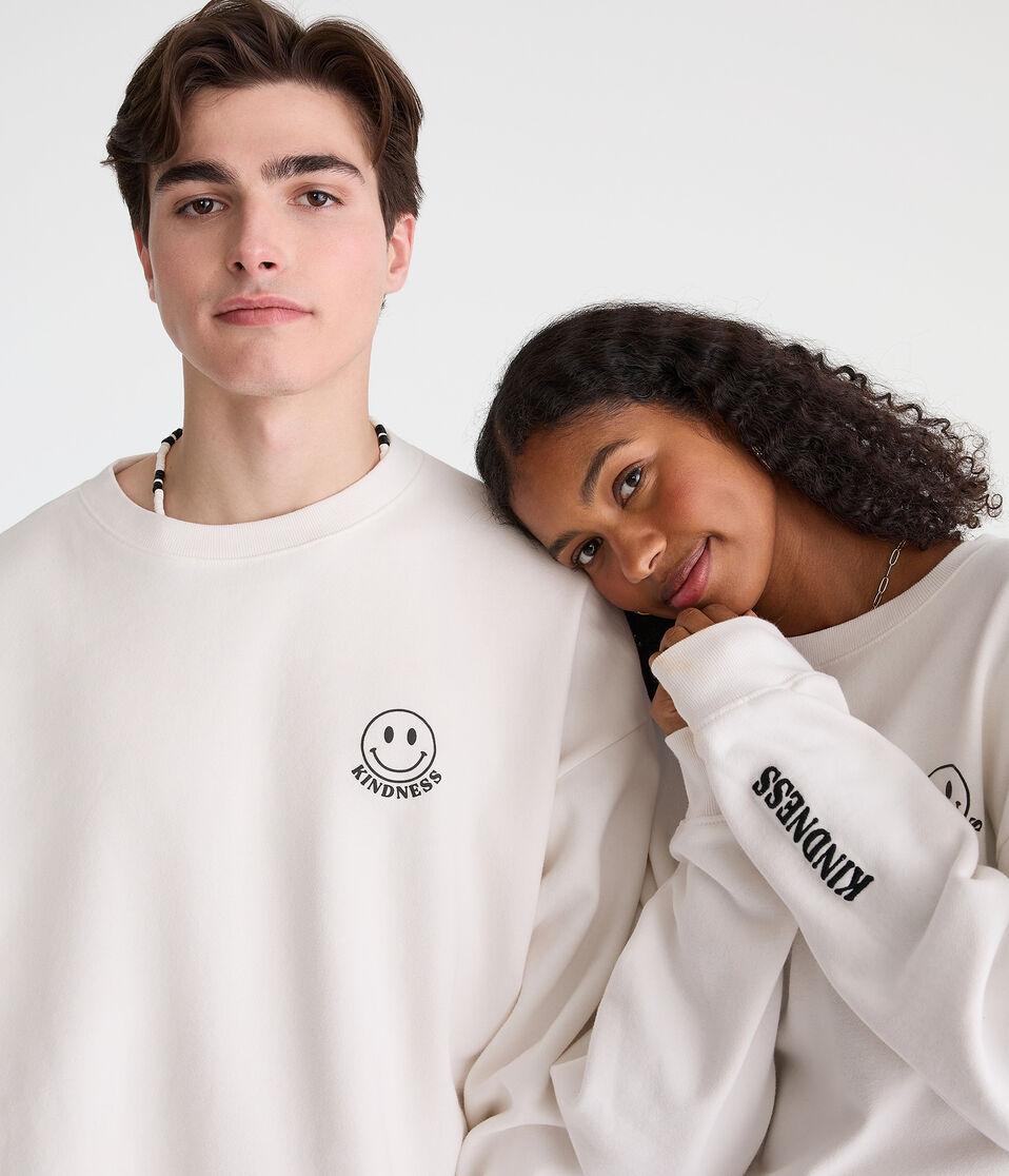Aéropostale Kind People Essentials Crew Sweatshirt Cream
