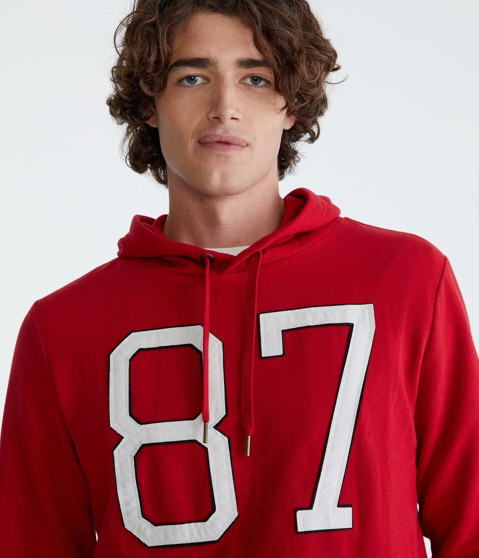 Aéropostale Large 87 Heritage Pullover Hoodie Vinyl Red