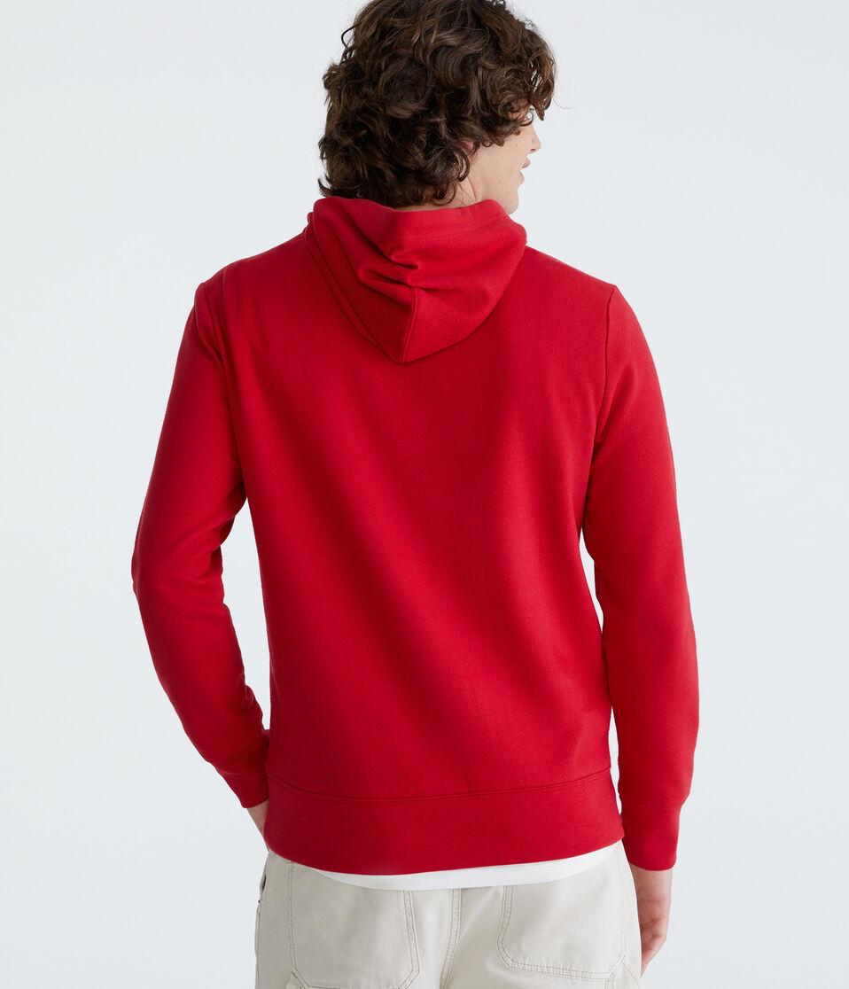 Aéropostale Large 87 Heritage Pullover Hoodie Vinyl Red