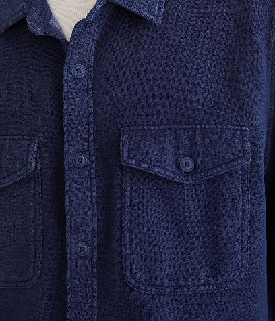 Aéropostale Long Sleeve Fleece Overshirt Naval Blue