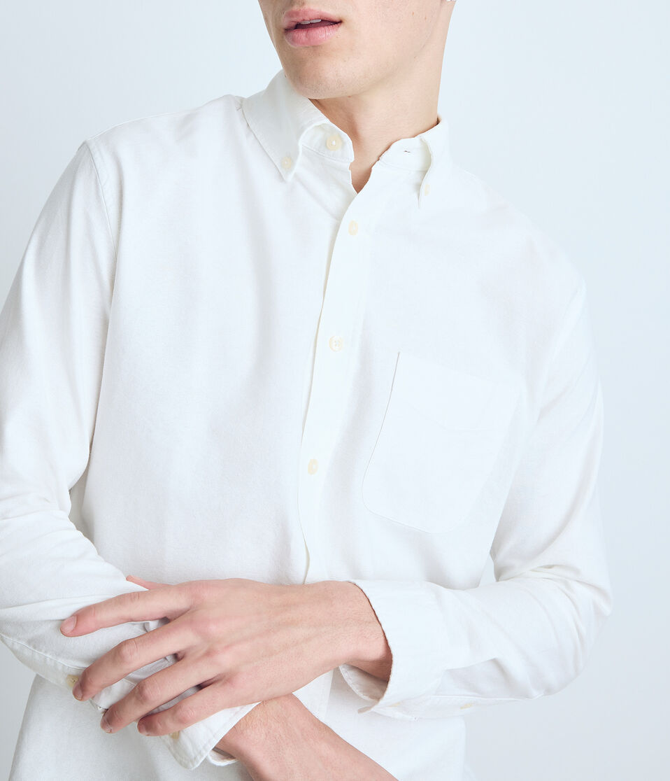 Aéropostale Long Sleeve Oxford Uniform Shirt Bleach