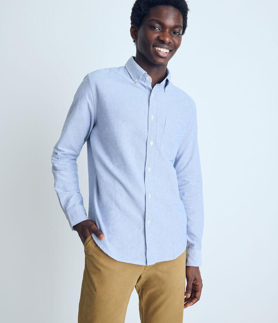 Aéropostale Long Sleeve Oxford Uniform Shirt Blue Orchid