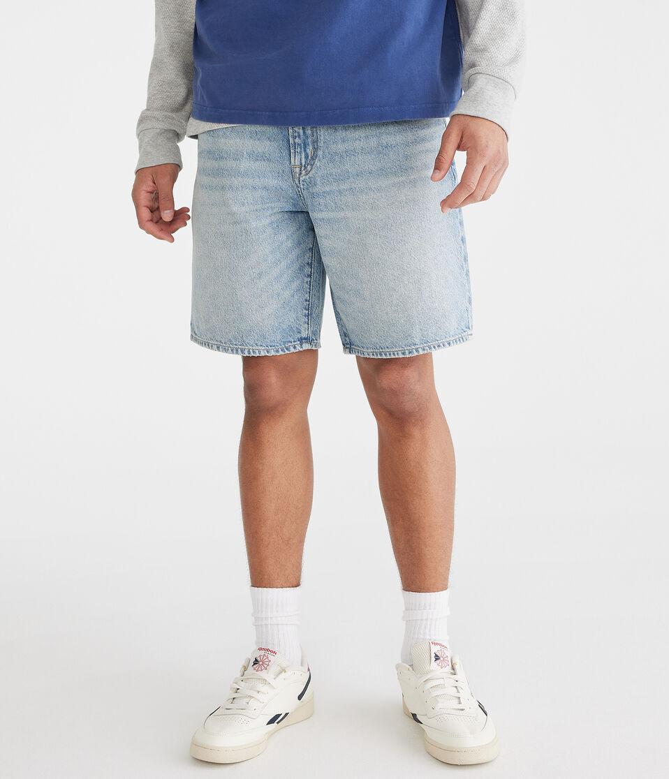 aéropostale Loose Straight Denim Shorts 9" light wash
