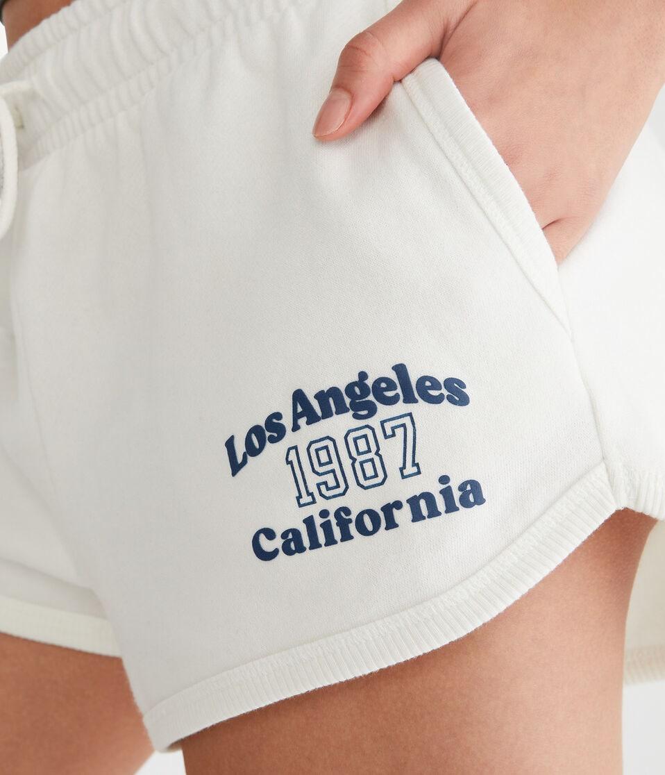 Aéropostale Los Angeles High-Rise Dolphin Shorts Cream