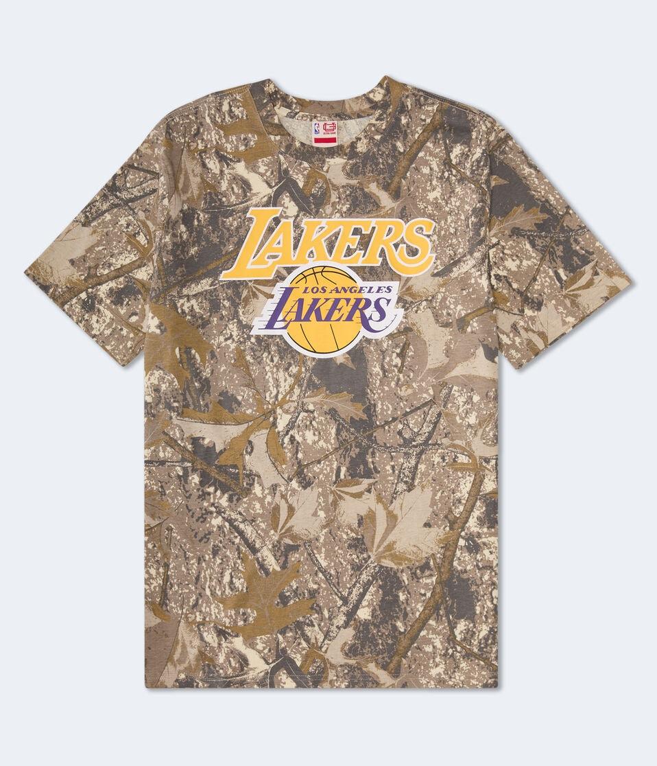 aéropostale Los Angeles Lakers Camo Relaxed Graphic Tee garland