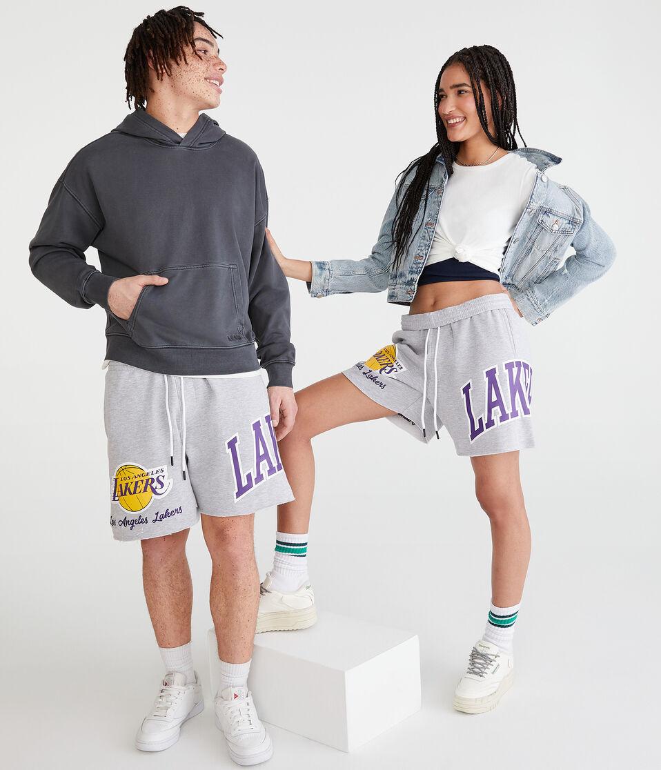 Aéropostale Los Angeles Lakers Fleece Shorts 6" Light Heather Grey