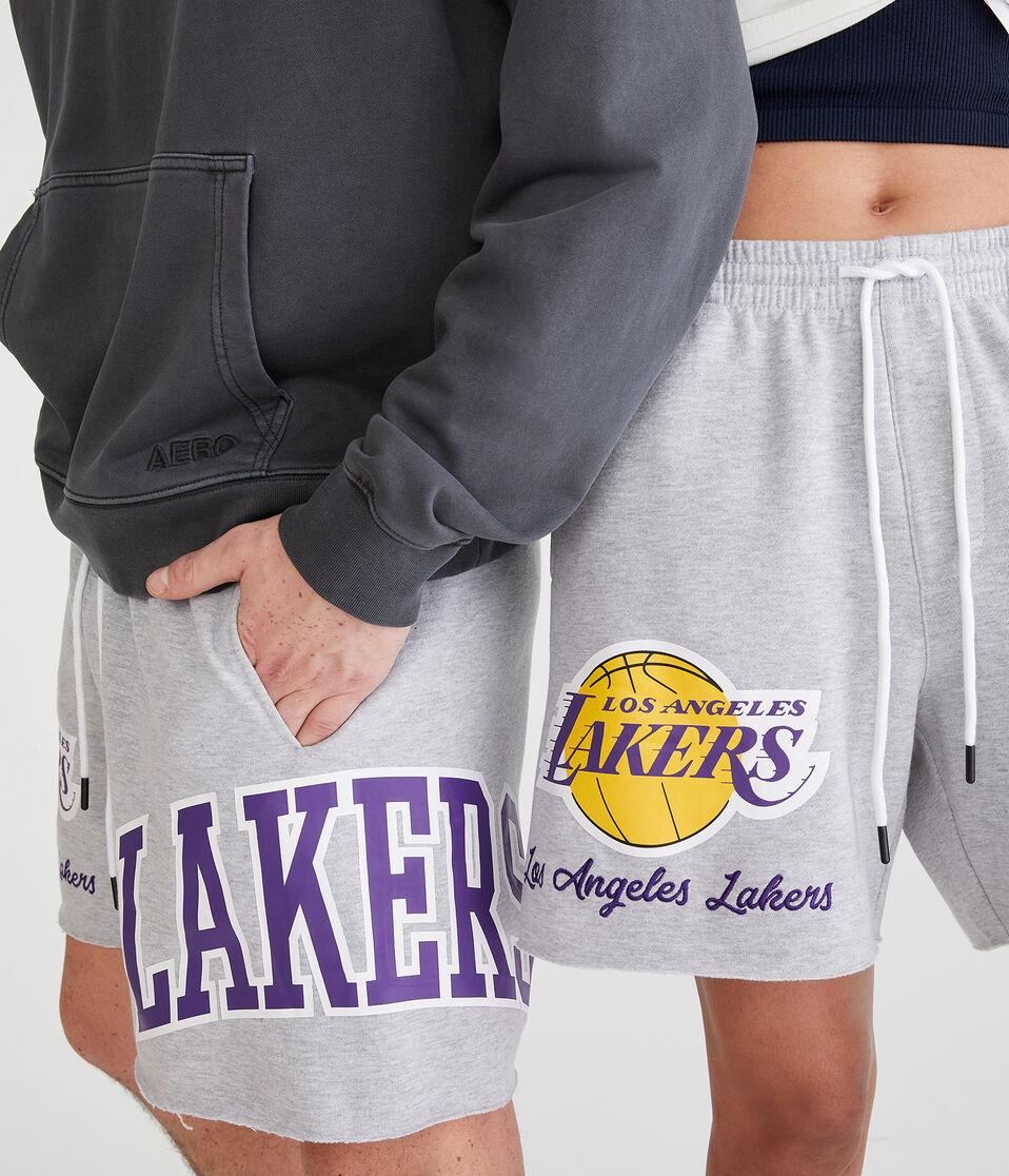 aéropostale Los Angeles Lakers Fleece Shorts 6" light heather grey