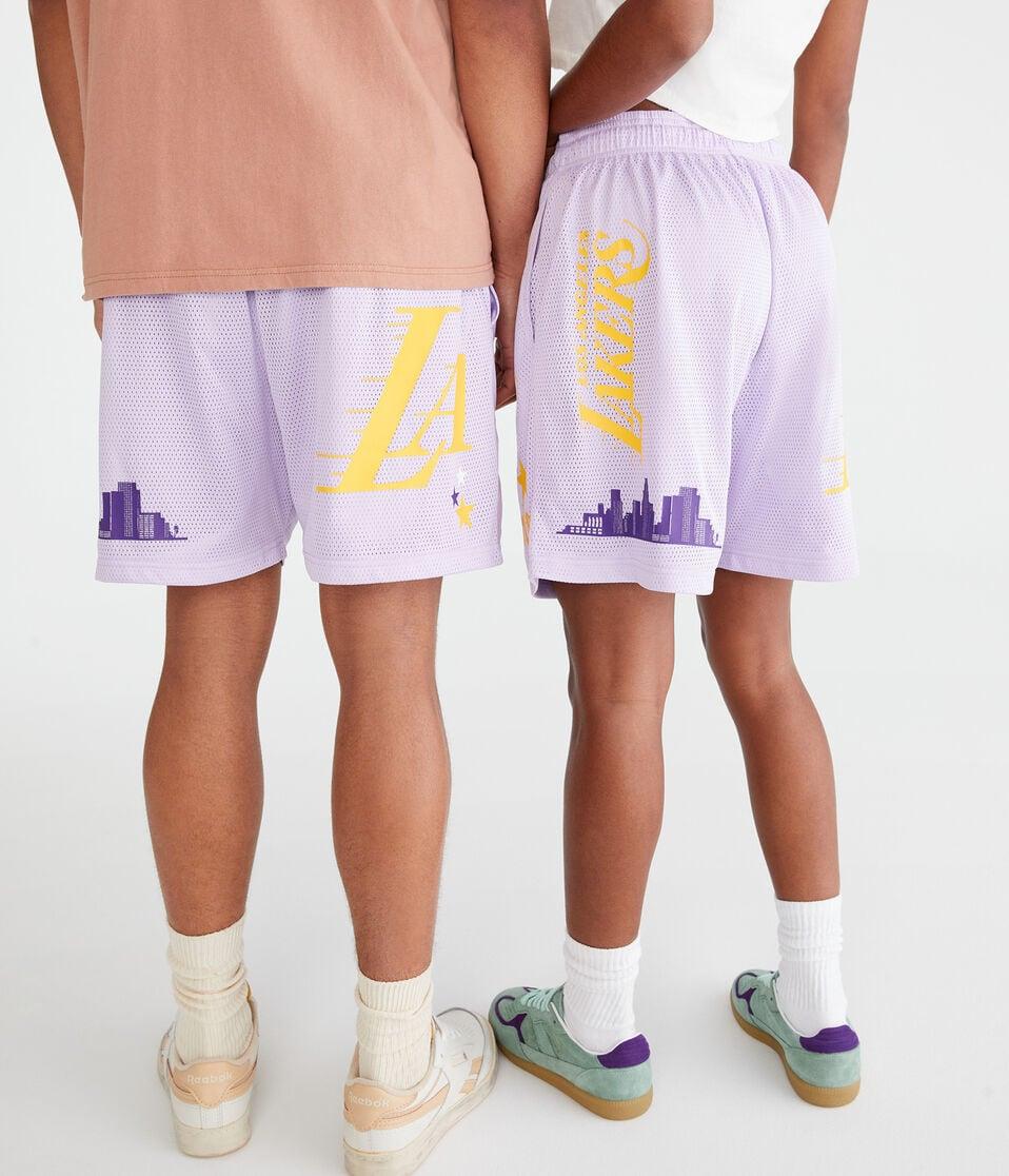 Aéropostale Los Angeles Lakers Mesh Shorts 6" Purple