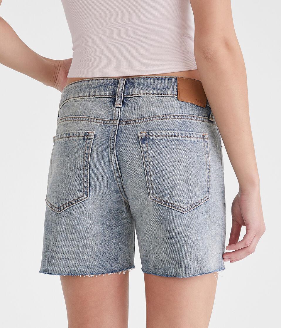 Aéropostale Low-Rise Baggy Denim Shorts 6" Medium Wash