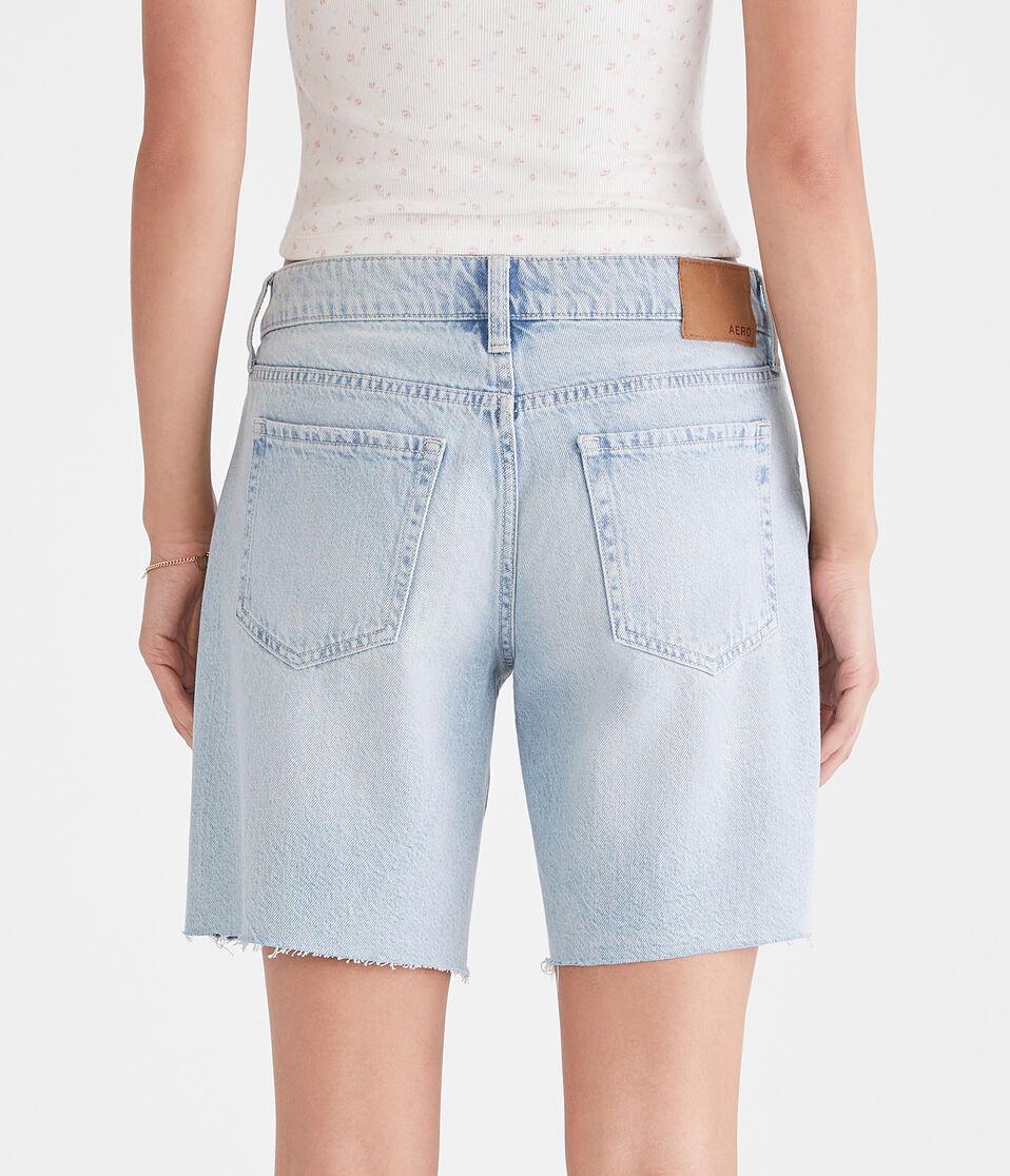 Aéropostale Low-Rise Baggy Denim Shorts 8" Light Wash