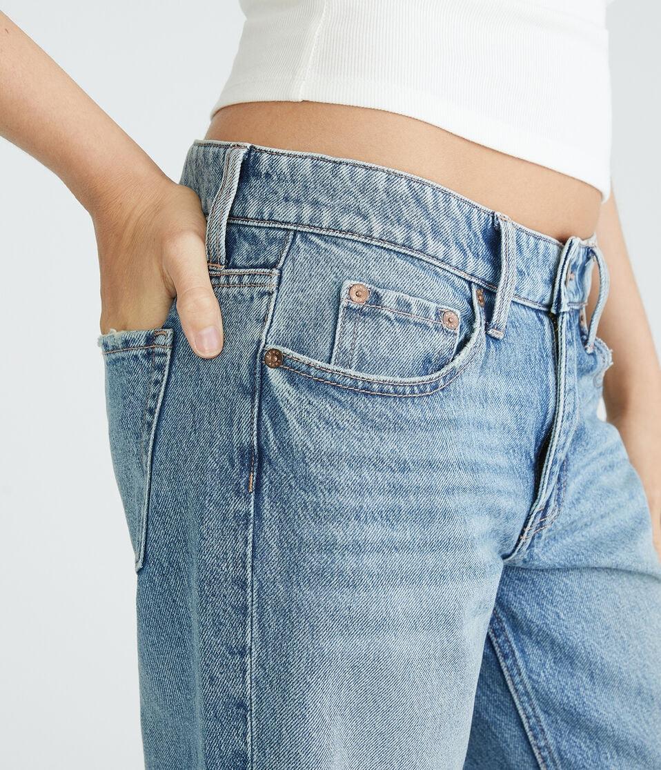 Aéropostale Low-Rise Baggy Wide Leg Jean Medium Wash
