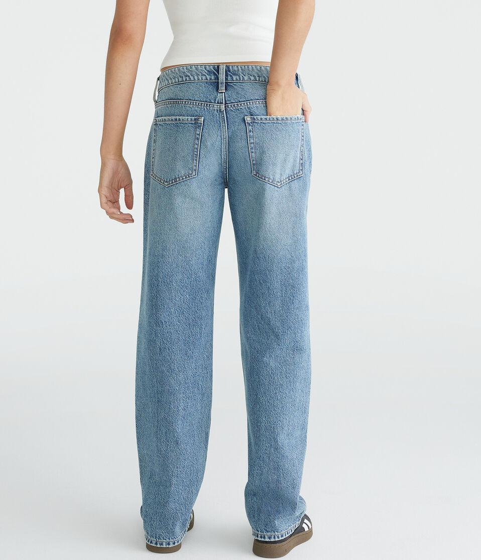 Aéropostale Low-Rise Baggy Wide Leg Jean Medium Wash