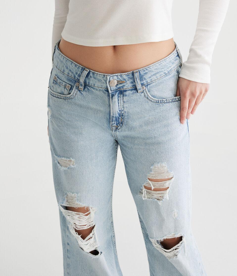 Aéropostale Low-Rise Baggy Wide Leg Lightweight Luxe Jean Light Wash