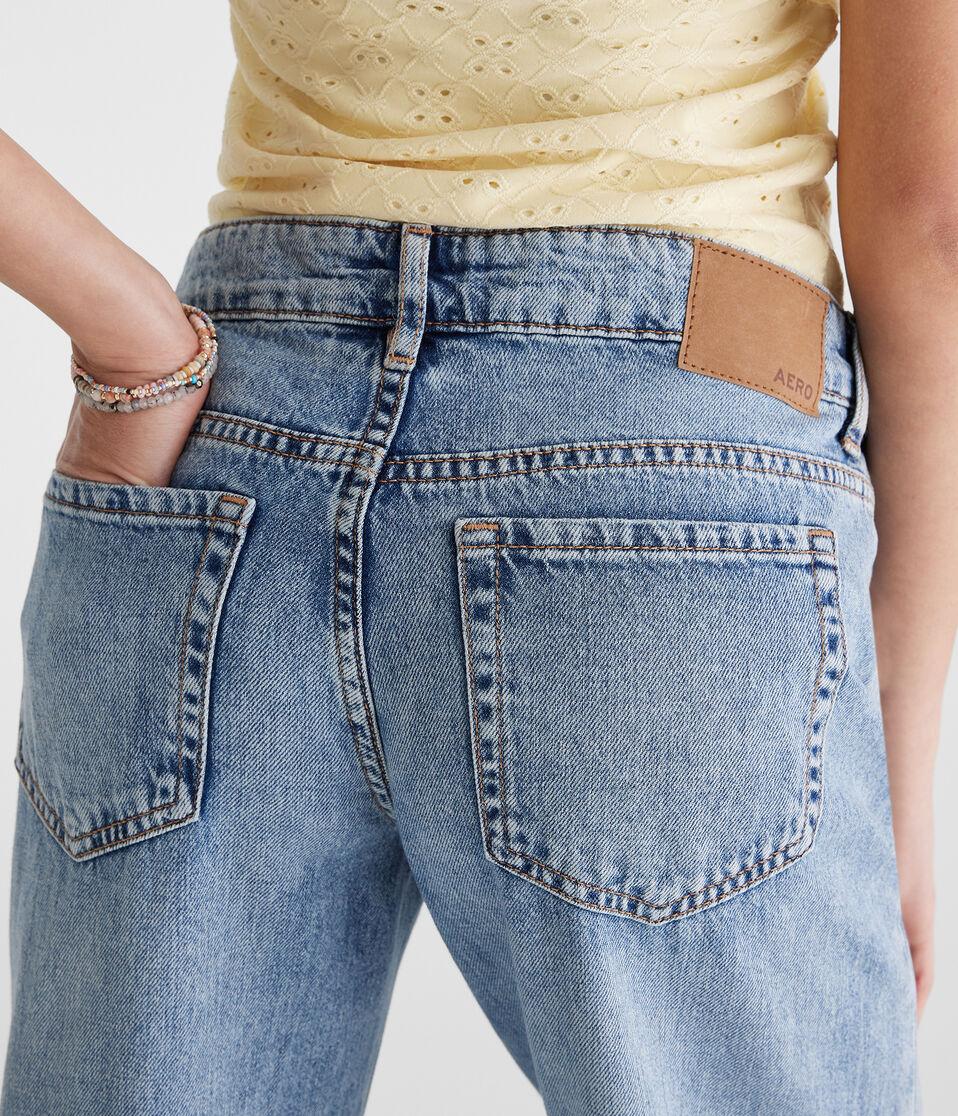 Aéropostale Low-Rise Baggy Wide Leg Lightweight Luxe Jean Medium Wash