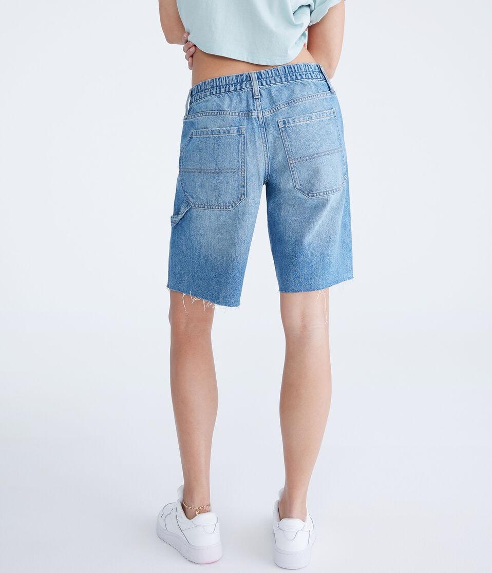 Aéropostale Low-Rise Carpenter Bermuda Shorts Medium Wash