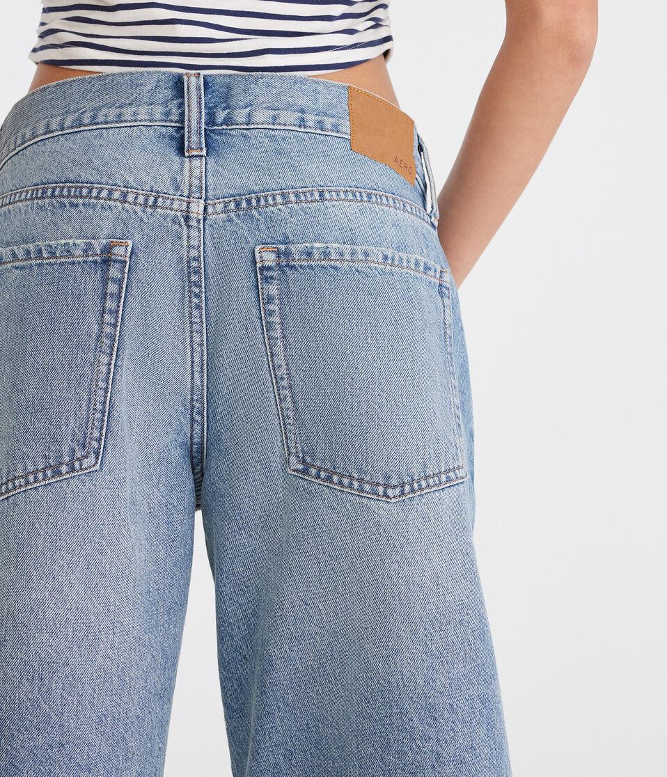 Aéropostale Low-Rise Super Baggy Bermuda Shorts Dark Wash