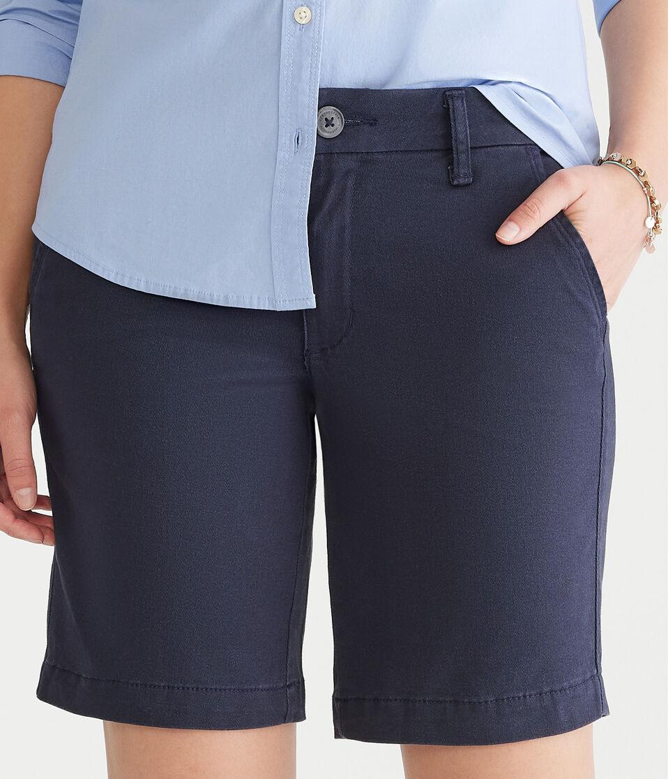 Aéropostale Low-Rise Uniform Bermuda Shorts Navy Prep