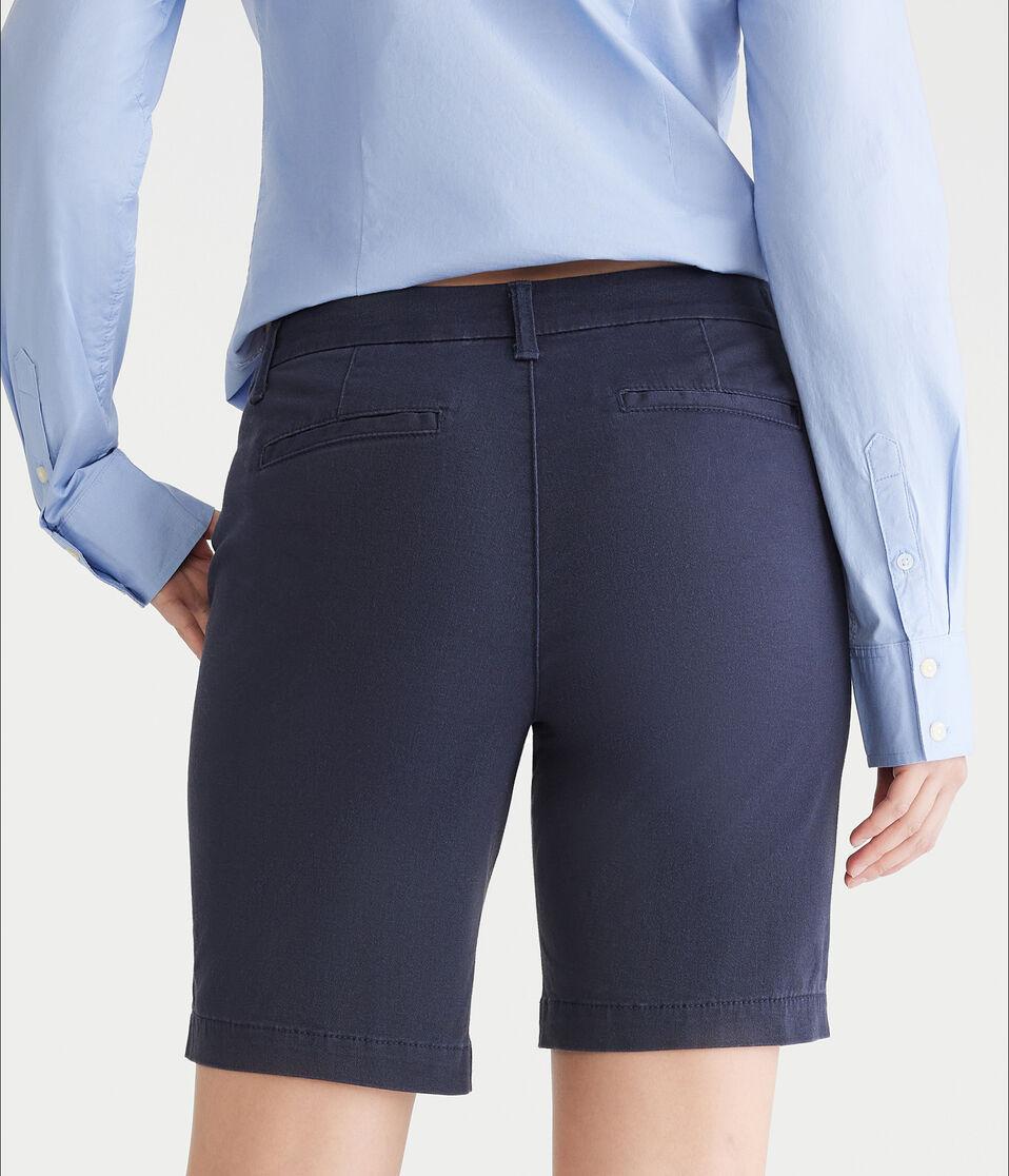 Aéropostale Low-Rise Uniform Bermuda Shorts Navy Prep