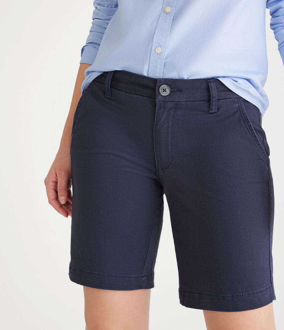aéropostale Low-Rise Uniform Bermuda Shorts navy prep