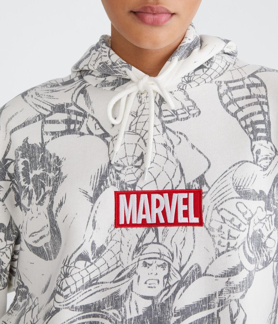 Aéropostale Marvel | Aero Allover Avengers Pullover Hoodie Cream