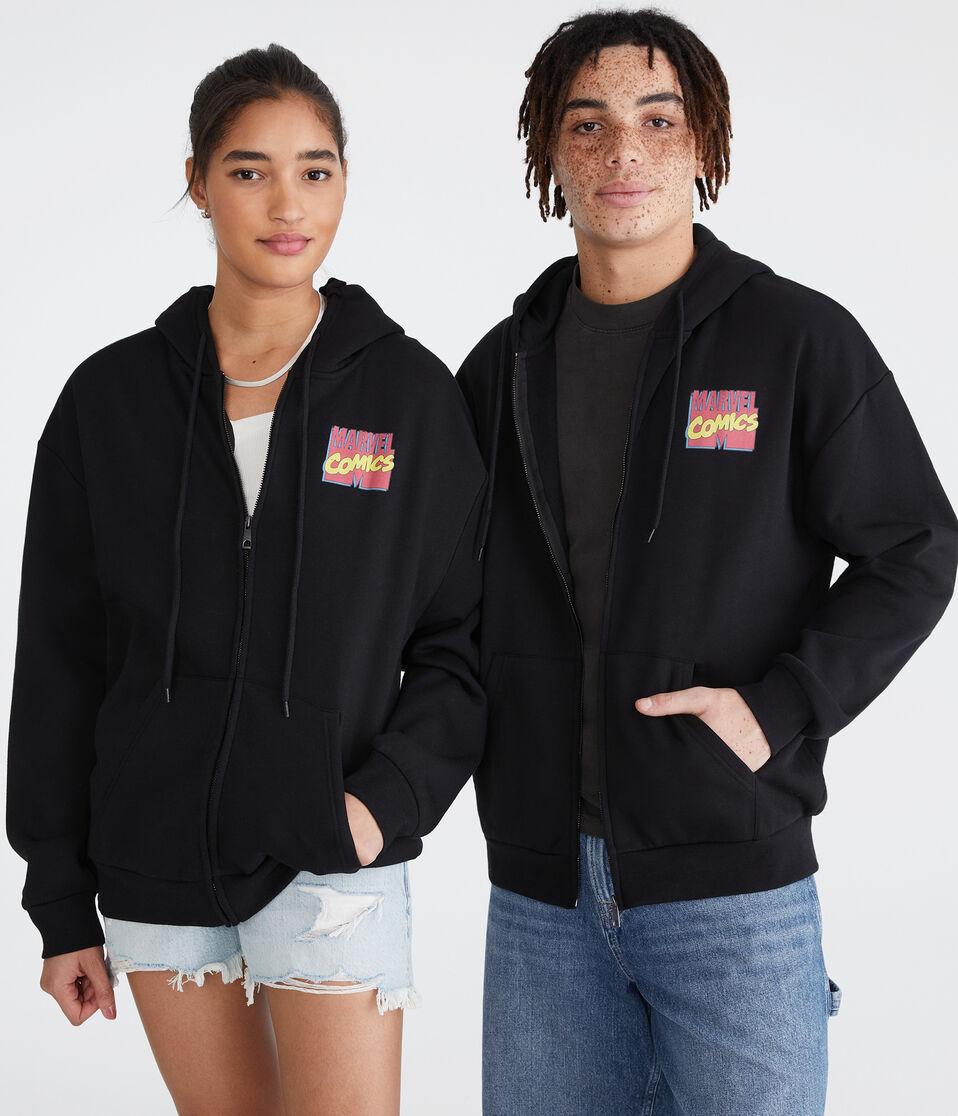 Aéropostale Marvel | Aero Marvel Comics Full-Zip Hoodie Black Fox