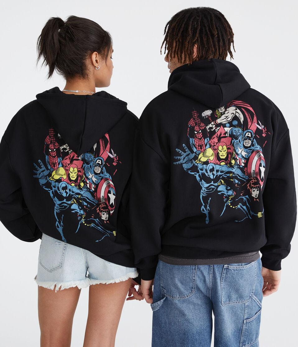aéropostale Marvel | Aero Marvel Comics Full-Zip Hoodie black fox