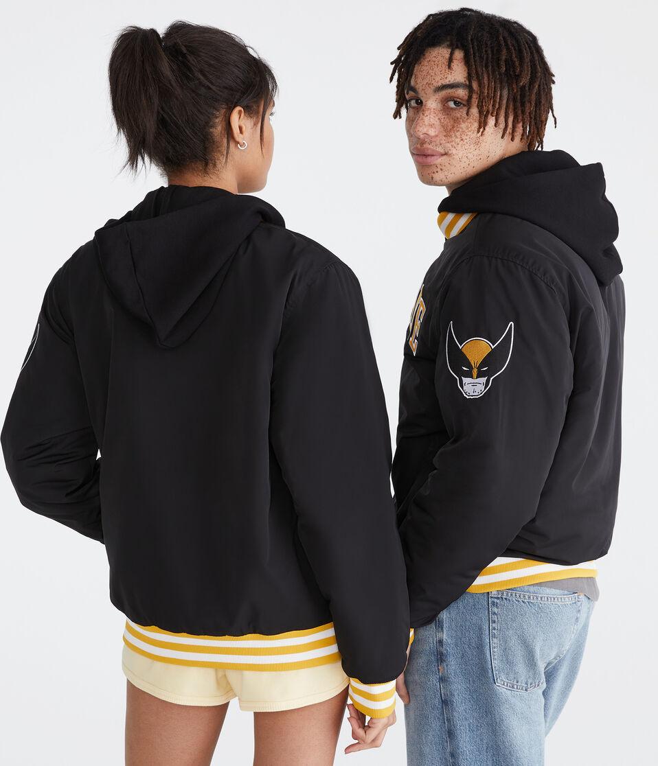 Aéropostale Marvel | Aero Wolverine Hooded Bomber Jacket Black