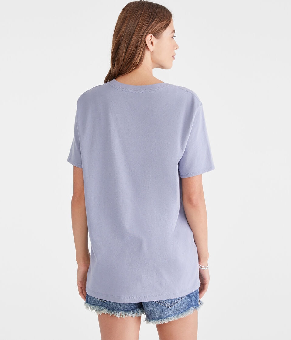 Aéropostale Maui Shore Club Boyfriend Graphic Tee Nightshadow Blue