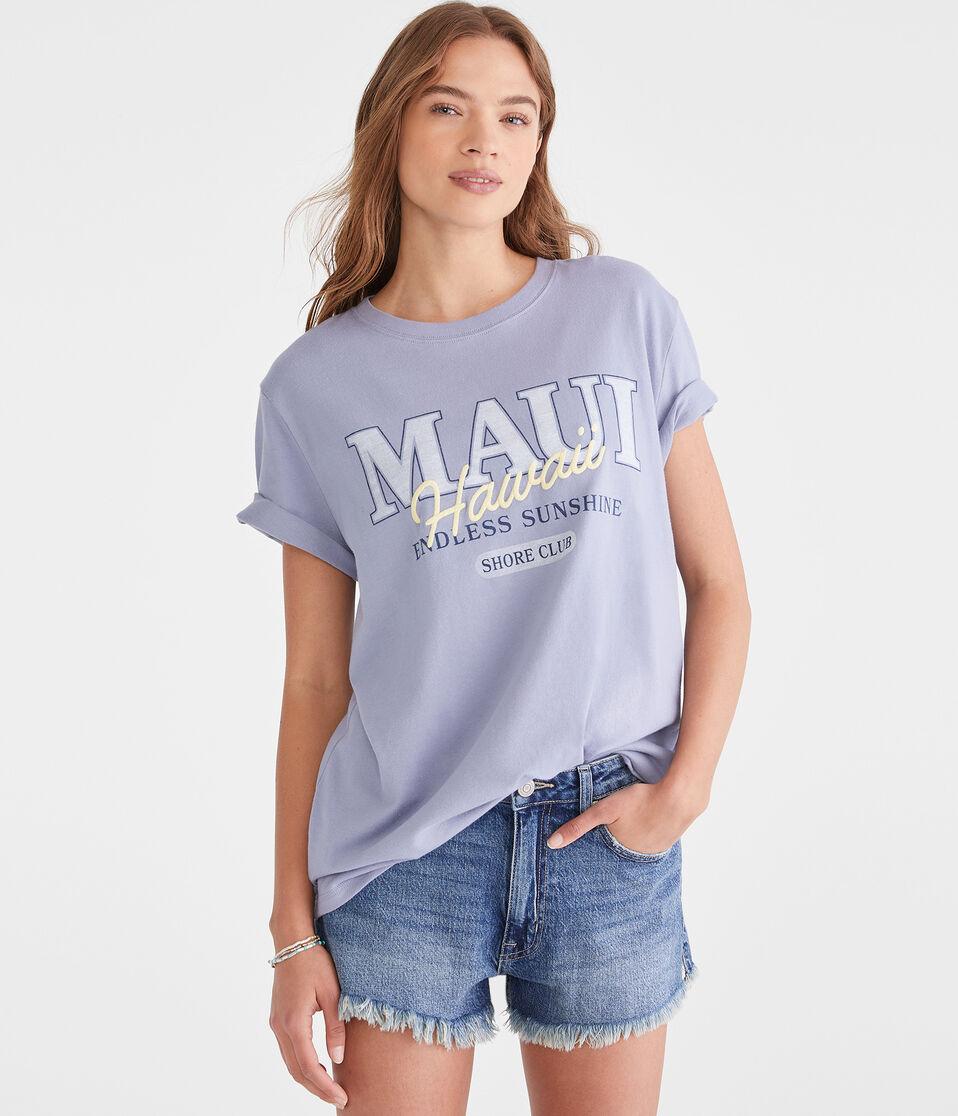 aéropostale Maui Shore Club Boyfriend Graphic Tee nightshadow blue