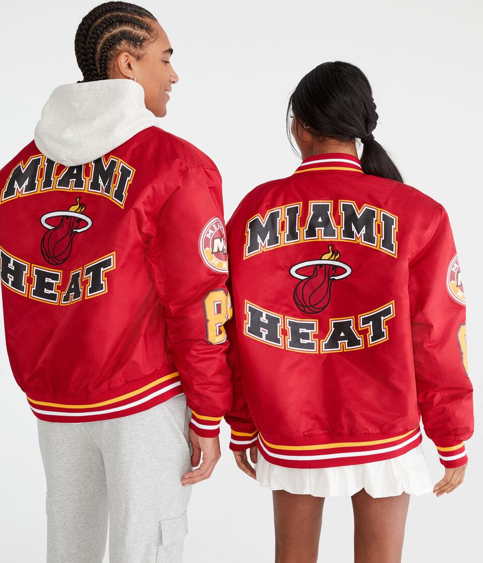 Aéropostale Miami Heat Basketball Bomber Jacket Red
