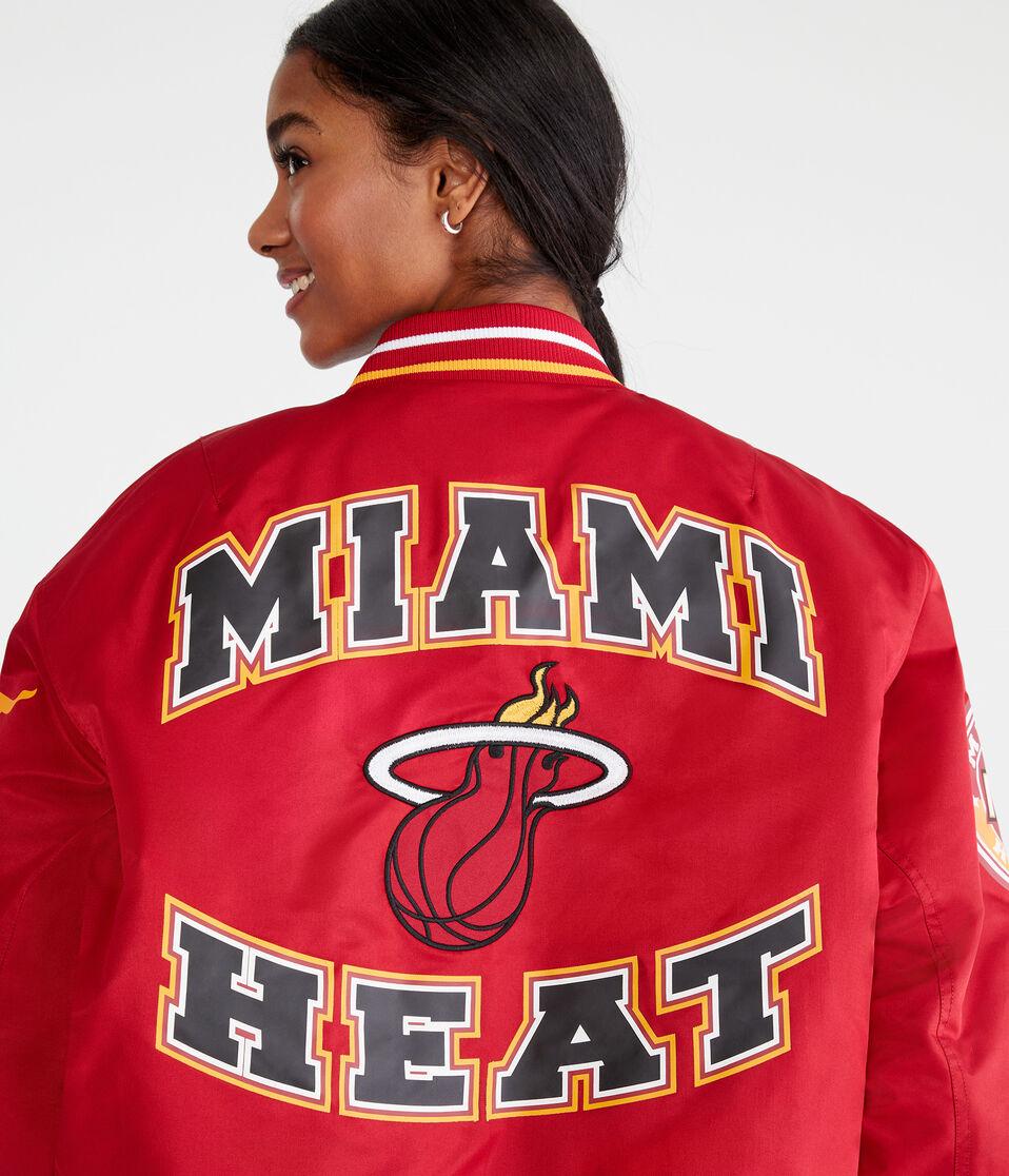 Aéropostale Miami Heat Basketball Bomber Jacket Red